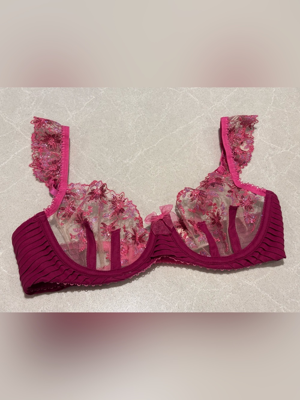 For Love & Lemons x Victoria's Secret Ophelie Underwire Floral Bra Size XS Luxe
